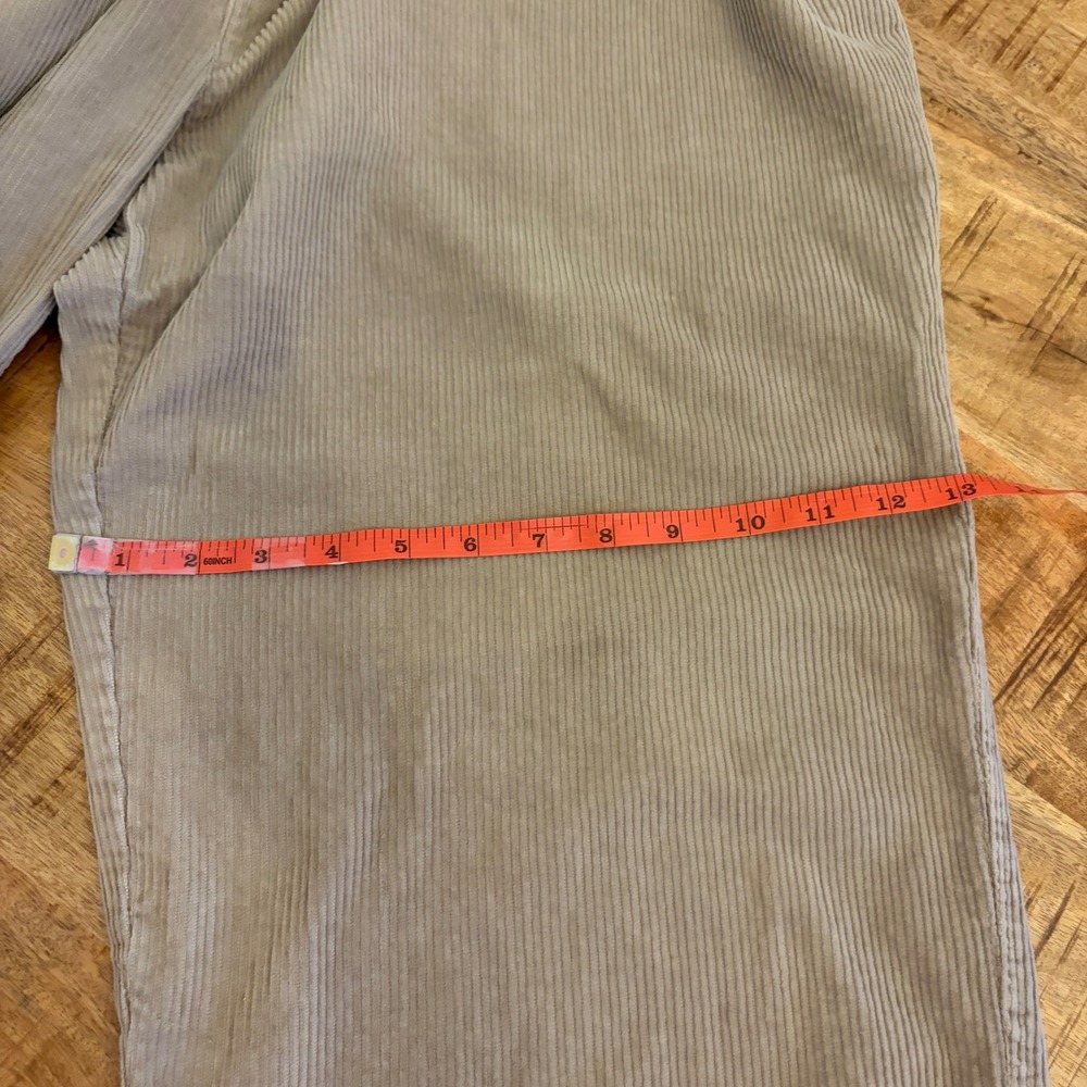 Vintage Chaps Ralph Lauren Corduroy Pleated Pants 38x34 Cuffed Baggy Tan 90s - Picture 13 of 14